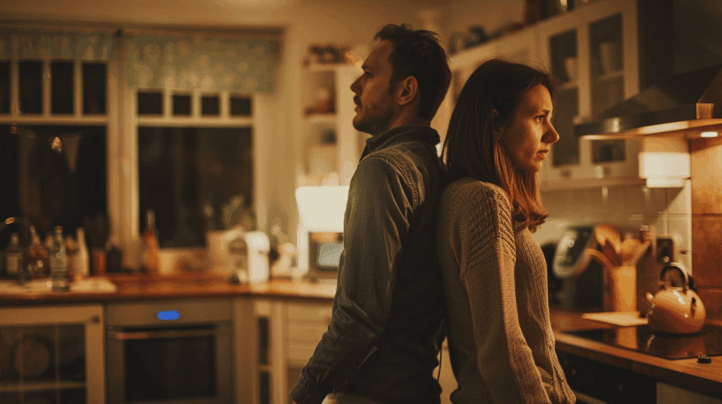 Le couple s'éloigne sans communication fluide
