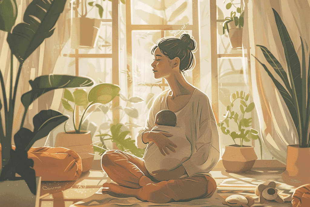 Une maman qui pose des routines qui l'aident à tenir sur la durée